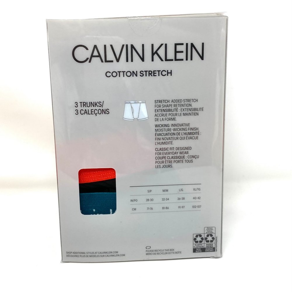💖MEGA SALE💖Calvin Klein 3 Pack Underwear Men NB2615913 Trunk Cotton Black - Picture 6 of 8